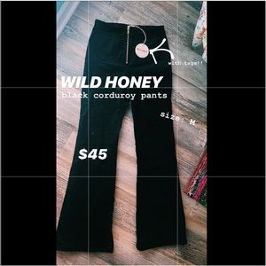 Wild Honey Black corduroy pants — never worn!